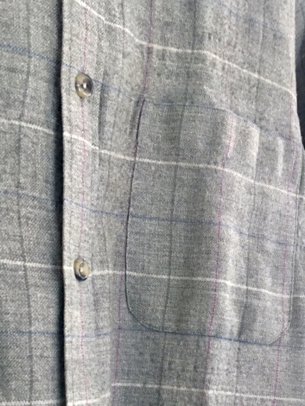 Kansai Yamamoto 1990s Wool Minimal Grid Check Shirt - Picture 4 of 5
